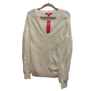 Lilly Pulitzer Bristow Sweater Resort White Pullover Cotton Retro NEW Sz‎ XL